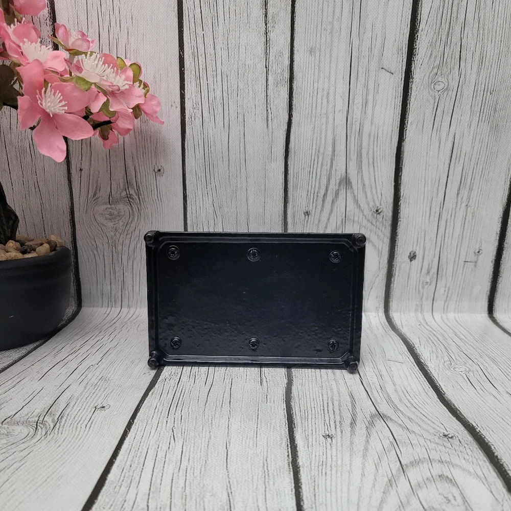 Cast Iron Enamel Napkin Holder/Mail Letter Footed